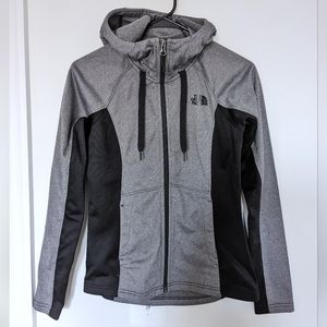 The North Face Gray & Black Full Zip Women's Athletic Hoodie Sz XS - MINT